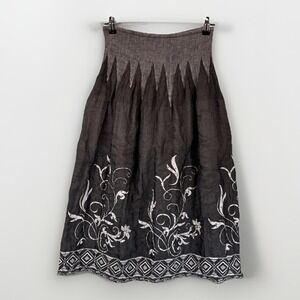 Lapis Anthropologie Black Skirt OS Embellished Dark Fairy Grunge Whimsigoth Midi